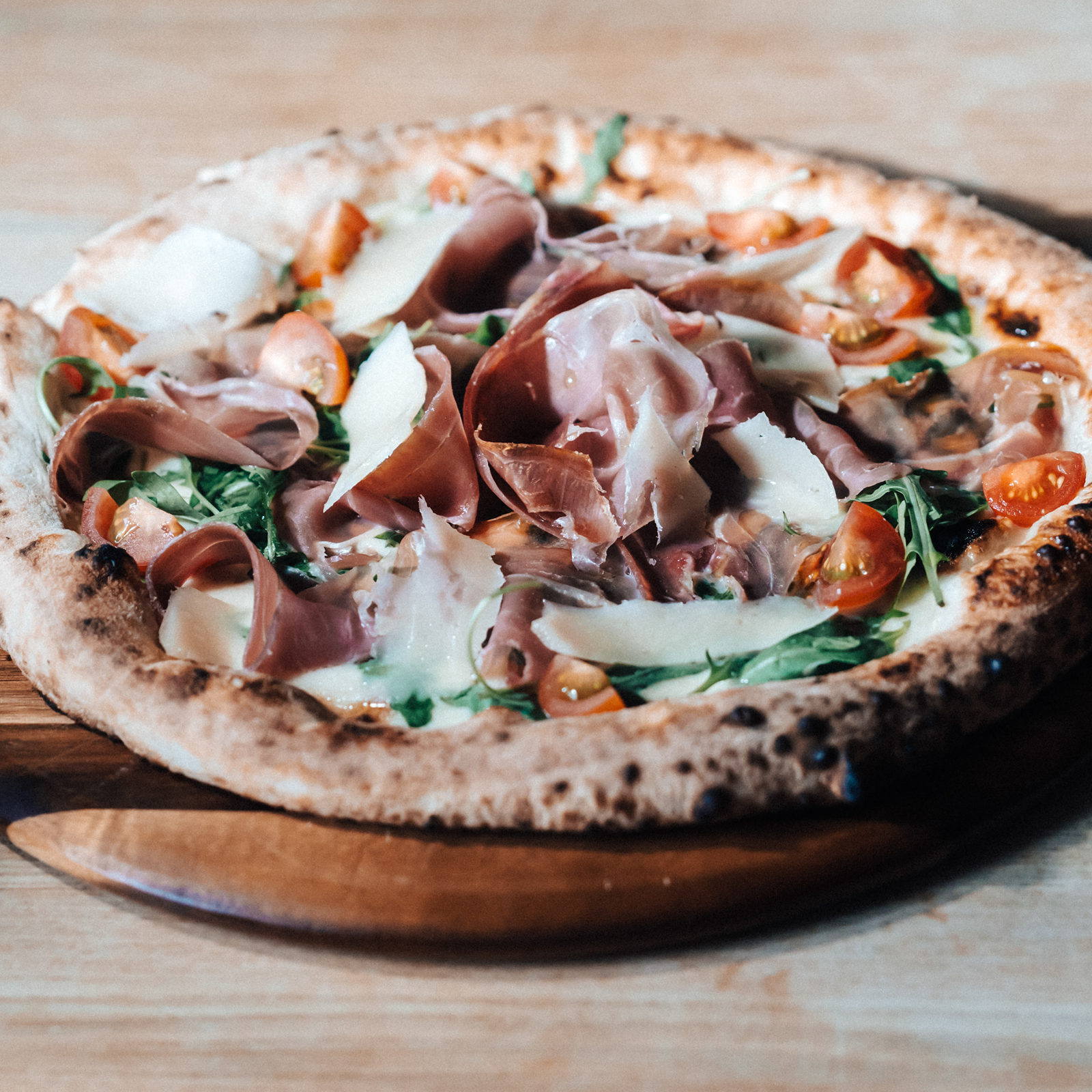 Pizza served in The Chalet