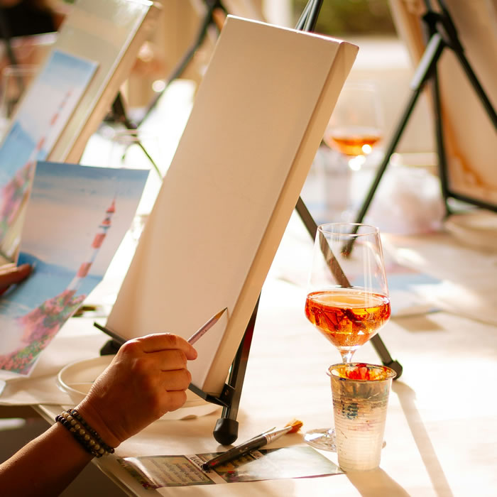 Sip and Paint Evening at The Cat and Custard Pot